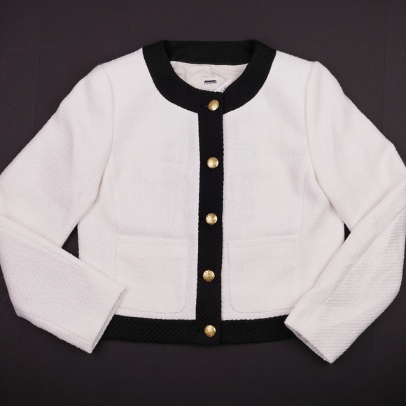 New JCREW Tweed Lady Jacket in Tweed Ivory - Picture 5 of 7